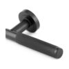 IRONMONGERY SOLUTIONS Latch Pack of Door Handle, Tubular Latch & Hinges - Pack of Door Handle in Matt Black Finish