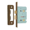 IRONMONGERY SOLUTIONS Bathroom Pack of Door Handle, Bathroom Locks, Bathroom Turn & Release & Hinges - Pack of Door Handle in Antique Brass Finish