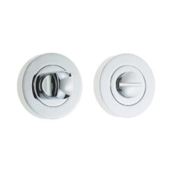 IRONMONGERY SOLUTIONS Bathroom Pack of Door Handle,Turns & Releases & Hinges - Pack of Door Handle in Polished Chrome Finish