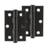 IRONMONGERY SOLUTIONS Latch Pack of Door Handle, Tubular Latch & Hinges - Pack of Door Handle in Matt Black Finish