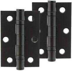 IRONMONGERY SOLUTIONS Bathroom Pack of Door Handle, Bathroom Locks,Turn & Release & Hinges – Matt Black Finish - Image 6