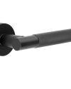 Frelan Hardware Bari Knurled Aluminium Door Handles On Round Rose, Matt Black