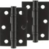 IRONMONGERY SOLUTIONS Lock Pack of Door Handle, 2 Lever Sashlocks, Escutcheon & Hinges - Pack of Door Handle in Matt Black Finish