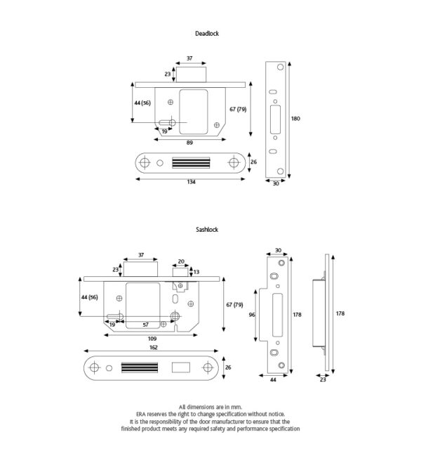 Fortress 5 Lever Mortice Sashlock