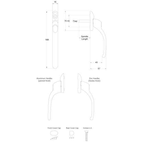 Connoisseur Inline Locking Window Handle