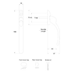 Connoisseur Inline Non Locking Window Handle
