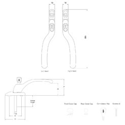 Connoisseur Cranked Locking Left Handed Window Handle