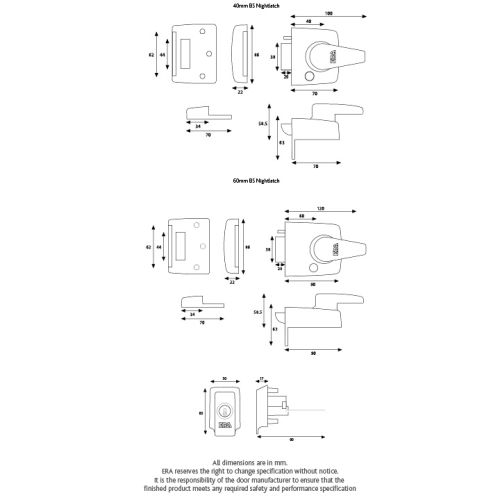 British Standard Keyless Egress Nightlatch Door Lock