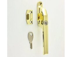 Chivrose ltd modern contemporary design lockable casement window fastener 124mm (polished brass)