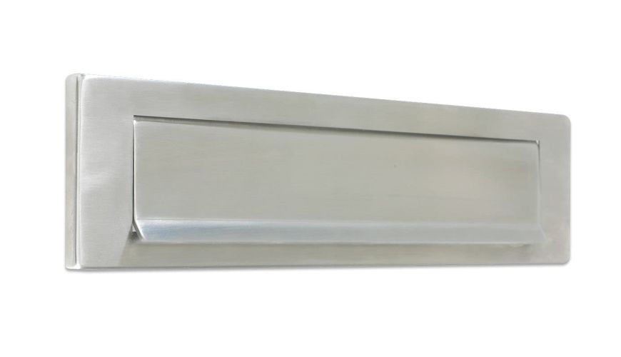 Satin stainless letter plate
