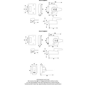 ERA British Standard High Security Nightlatch Door Lock – 60mm – Satin Nickel