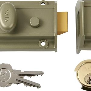 Traditional Nightlatch – Electro Nickel Brass Finish – Standard Security