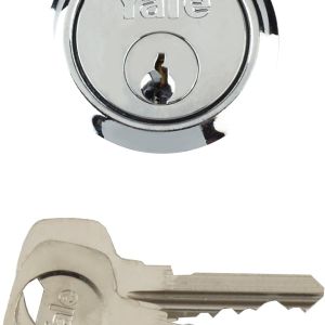 Replacement Rim Cylinder, Polished Chrome