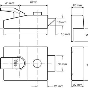 Yale Deadlocking Nightlatch – 40mm – Chrome Finish