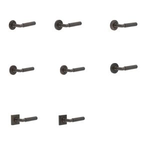Burlington Piccadilly Knurled Door Handles ( Dark Bronze)