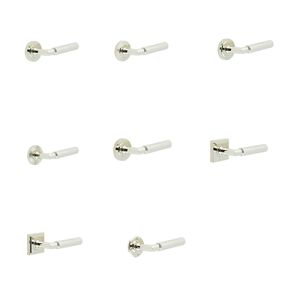 Burlington Piccadilly Knurled Door Handles (Polished Nickel)
