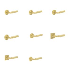 Burlington Piccadilly Knurled Door Handles ( Satin Brass)