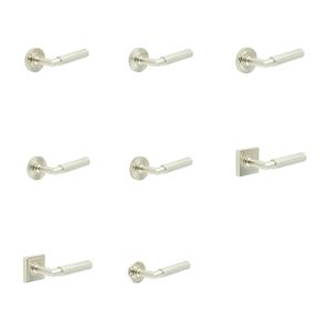 Burlington Piccadilly Knurled Door Handles ( Satin Nickel)
