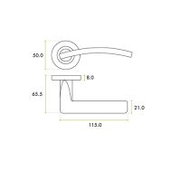 Toledo Contract Lever On Round Rose, Polished Chrome