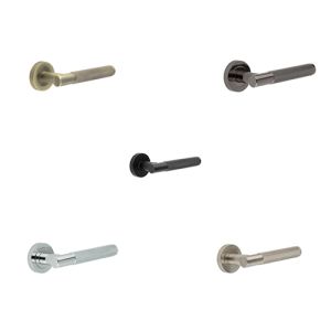 Frelan Bari Knurled Lever Rose Door Handles – Multiple Finishes