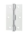 Frelan Hardware 89x58x2mm Ball Bearing Hinges, Polished Chrome Finish – J8501PC