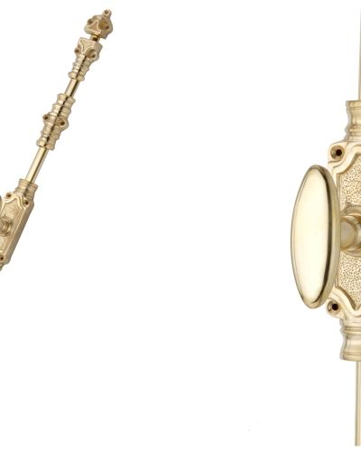 Classic Door Espagnolette Bolt / Cremone Bolt 9 Feet – Polished Brass Unlacquered