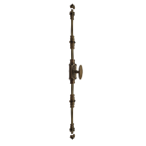 Classic Door Espagnolette Bolt/Cremone Bolt 9 Feet - Antique Brass Unlacquered