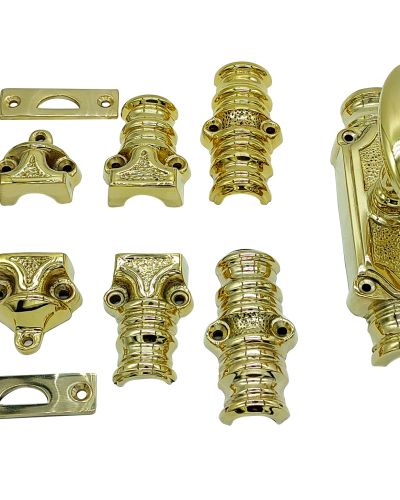 Classic Door Espagnolette Bolt / Cremone Bolt 9 Feet – Polished Brass Unlacquered