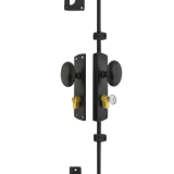 Oval Knob Locking Door Espagnolette/Cremone Bolt Upto 8.5′-Black