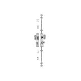 Oval Knob Locking Brass Door Espagnolette Bolt/Cremone Bolt Upto 8.5′ - Polished Chrome