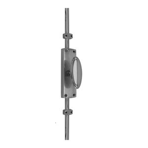 Oval Knob Door Espagnolette Bolt/Cremone Bolt Upto 2500mm Satin Nickel
