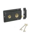 Victorian Style Rim Sashlock Rim Door Latch Lock Old Retro Reversible – Black