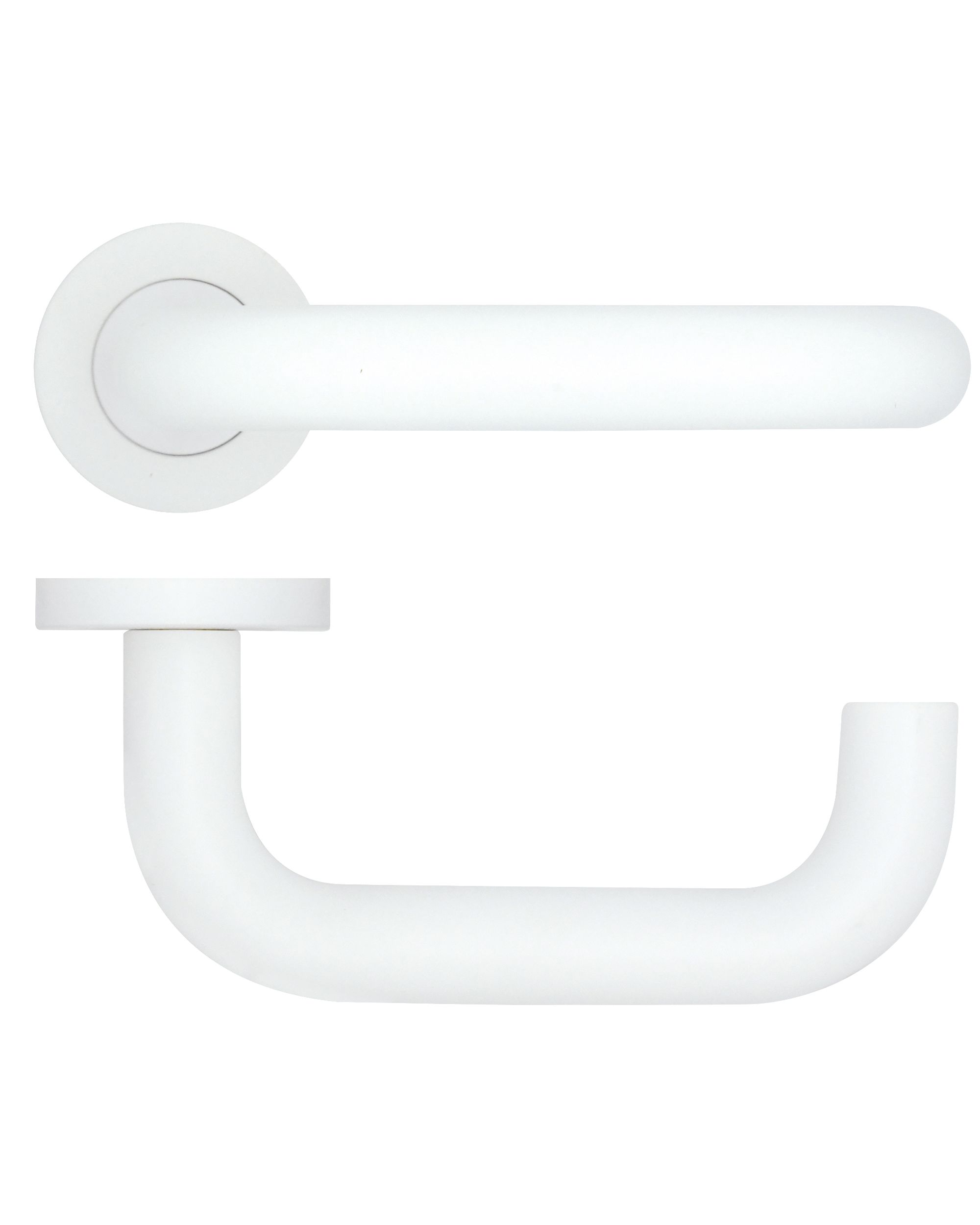 Zoo Hardware Rosso Tecnica Maggiore Grade 304 Stainless Steel Lever On Round Rose, RT030 (sold in pairs)