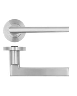 Zoo Hardware Rosso Tecnica Varese Grade 304 Stainless Steel Lever On Round Rose - Multiple Finishes (sold in pairs)