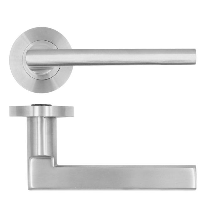 Zoo Hardware Rosso Tecnica Varese Grade 304 Stainless Steel Lever On Round Rose – Multiple Finishes (sold in pairs)