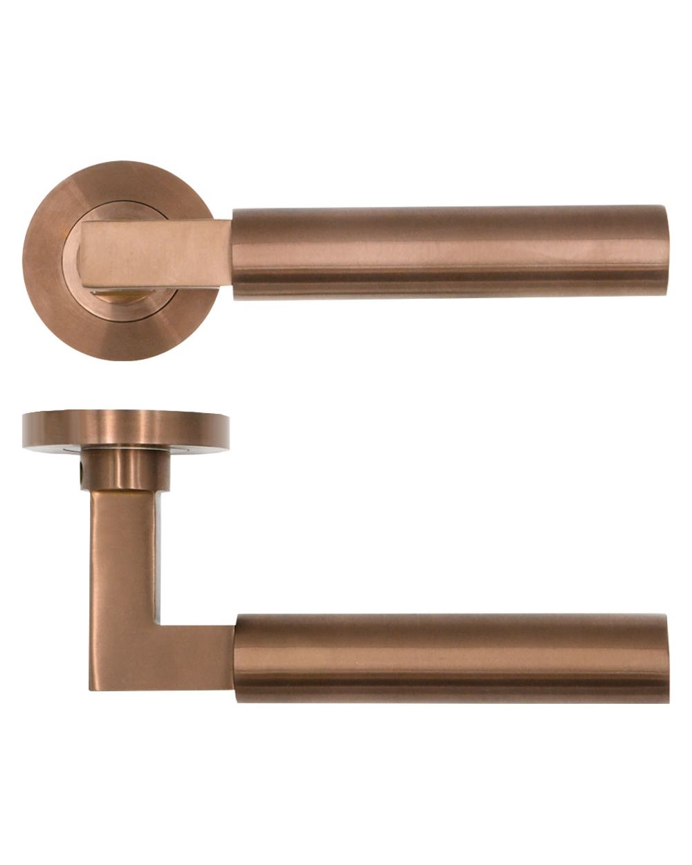 Zoo Hardware Rosso Tecnica Garda Grade 304 Stainless Steel Lever On Round Rose – RT050 (sold in pairs)