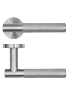 Zoo Hardware Rosso Tecnica Orta Grade 304 Stainless Steel Knurled Lever On Round Rose - RT060 (sold in pairs)