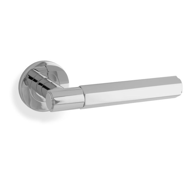 Alexander & Wilks Spitfire Hex Door Handles On Round Rose – AW224