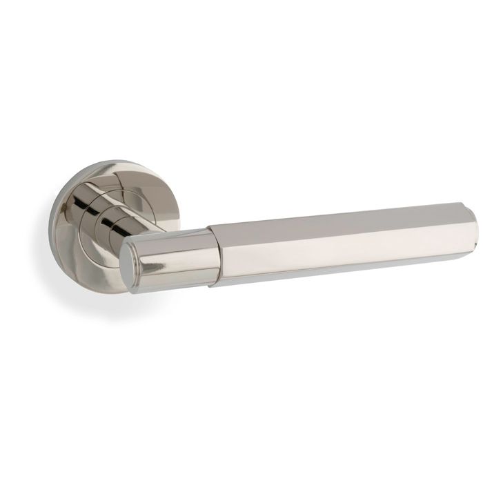 Alexander & Wilks Spitfire Hex Door Handles On Round Rose – AW224