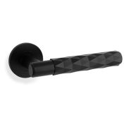 Alexander & Wilks Diamond Cut Spitfire Door Handles On Round Rose (sold in pairs)