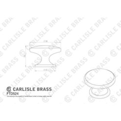 Carlisle Brass Oxford Knob - 32mm - Matt Black - Image 3