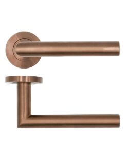 Zoo Hardware Rosso Tecnica Lugano Grade 304 Stainless Steel Lever On Round Rose - RT010 (sold in pairs)