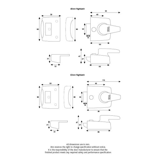 Replacement Nightlatch Door Lock