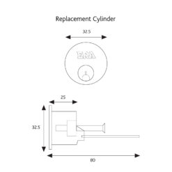 Replacement Rim Cylinder 5 Pin - Image 2