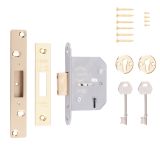 ERA Viscount 5 Lever Mortice Deadlock - Brass Finish