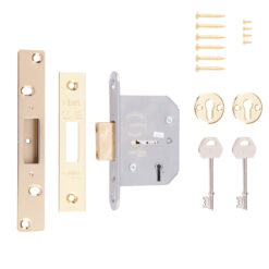 ERA Viscount 5 Lever Mortice Deadlock - Brass Finish