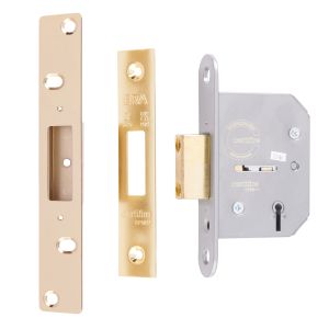 ERA Viscount 5 Lever Mortice Deadlock – Brass Finish