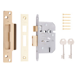 ERA Viscount 5 Lever Mortice Sashlock - Brass Effect