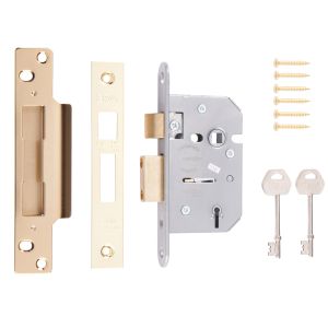 ERA Viscount 5 Lever Mortice Sashlock – Brass Effect