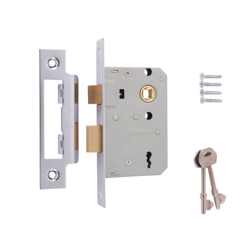 ERA 3 Lever Sashbolt Mortice Door Lock – Chrome Finish